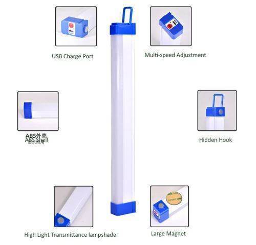 Rechargeable Portable LED Tube Light (72cm) - DMC Wholesale