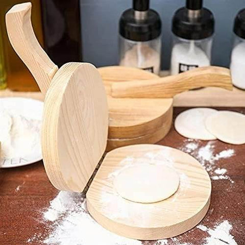 Wooden Dumpling Presser - Alt View