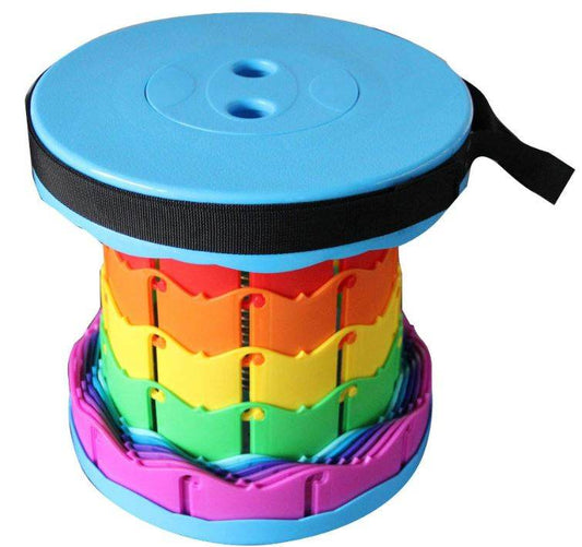Rainbow Retractable Telescopic Portable Camping Seat - DMC Wholesale