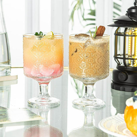 Romantic Vintage Goblet Glass Set (220ml)(6 pcs) - Alt View