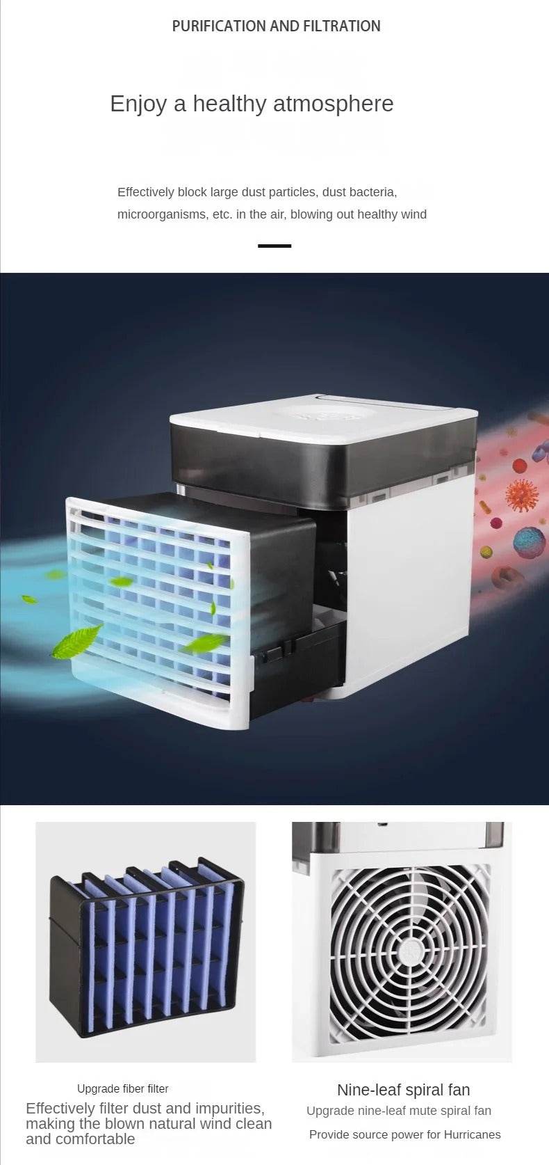 4in1 Portable Fast Ultra Air Cooler - DMC Wholesale