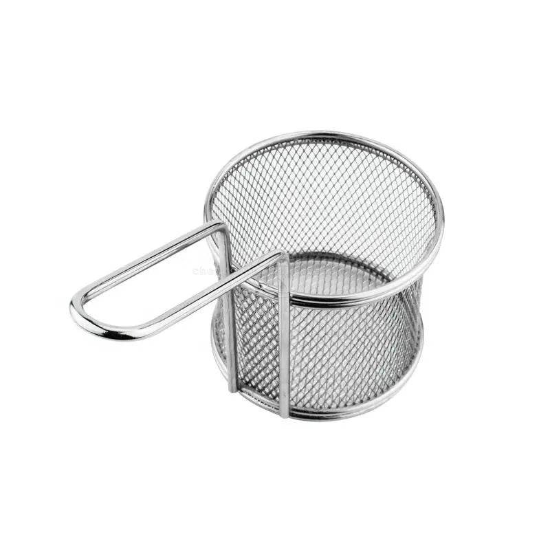 Round Steel Deep Fryer Basket (13cm) - DMC Wholesale
