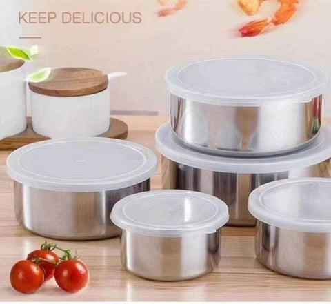 Stainless Steel Food Storage Container Set (5 pcs) - Alt View