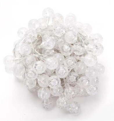 Ball Shaped Battery Operated String Lights (20L)(3M)(Yellow) - Alt View