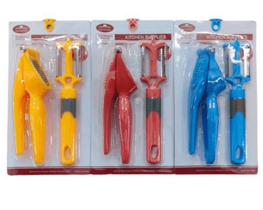 Double Sided Peeler And Garlic Press Set (2 pcs) - DMC Wholesale