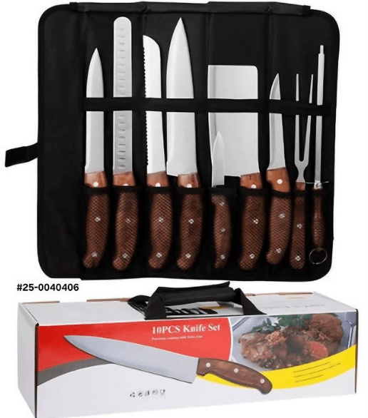 Royalty Line Stainless Steel Knife Set with Bag (10 pcs) - DMC Wholesale