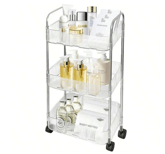 Multifunctional Home Storage Acrylic Trolley (3 Tier) - DMC Wholesale