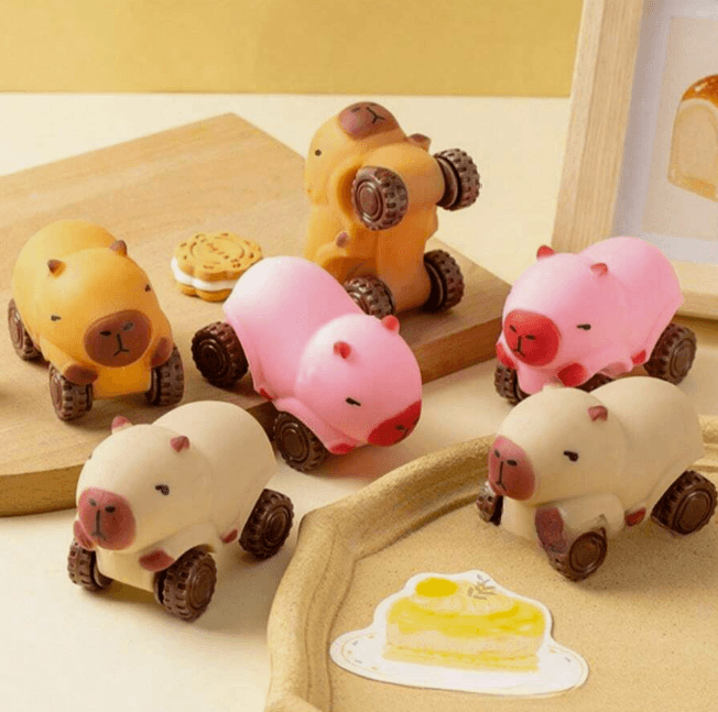 Stretchy Capybara Animal Wheeled Toy (Each) - DMC Wholesale