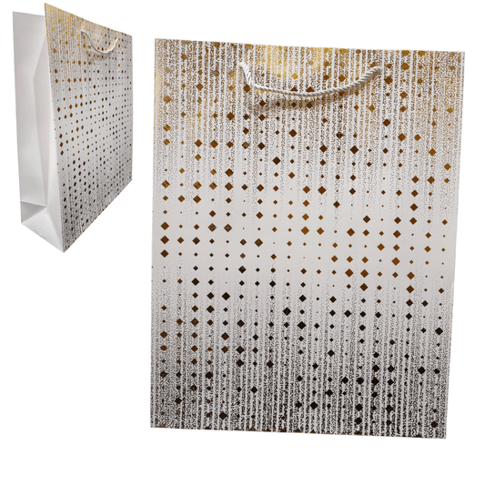Radient White And Gold Gift Bag (Large) - DMC Wholesale