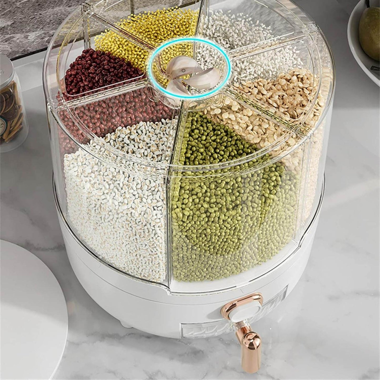 Rotating Grain Container Dispenser - DMC Wholesale