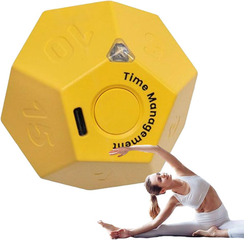 Rotating Cube Clock For Desk And Kitchen - Alt View