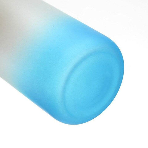 Frosted Drinking Glass With Bamboo Lid (380ml)(Each) - Alt View