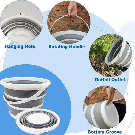 Collapsible Bucket With Handle (10L) - DMC Wholesale