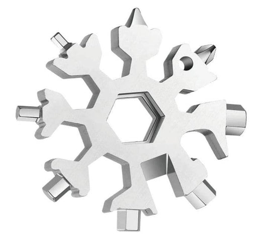 18 in 1 Snowflake Keychain Multi Tool - DMC Wholesale