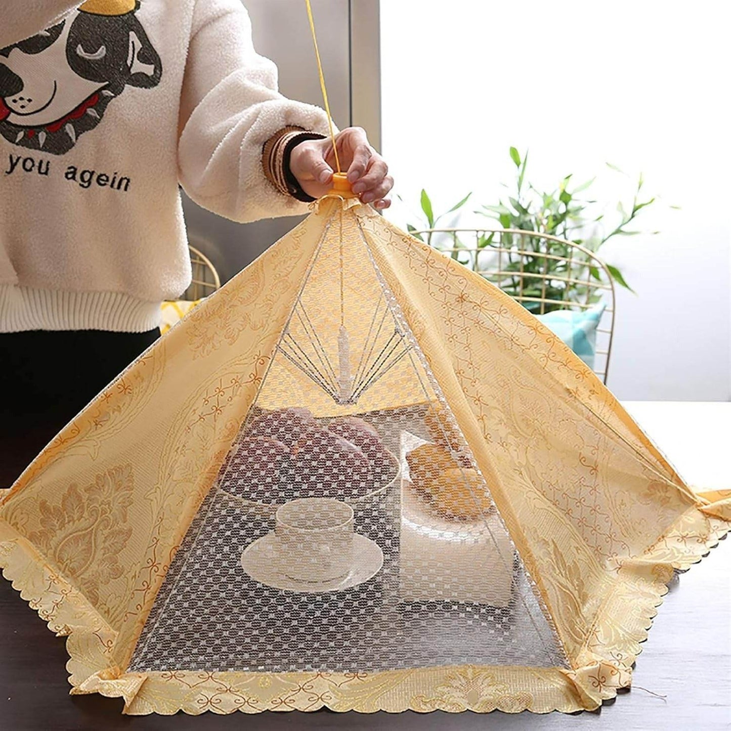 Large Ventilated Food Plate Dish Cover (80cm) - DMC Wholesale