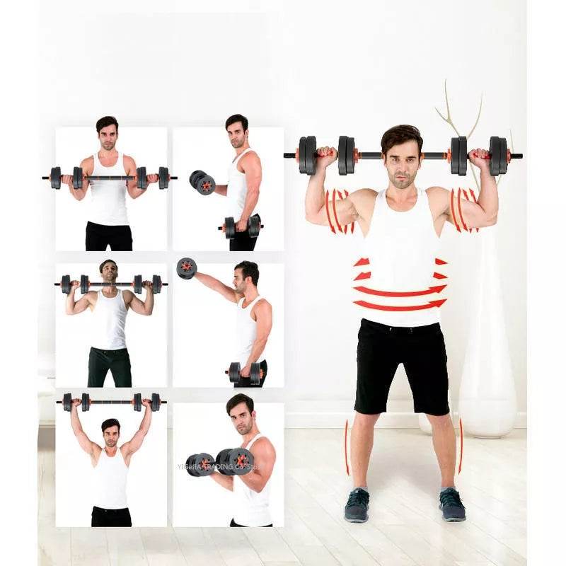 Home Gym Adjustable Dumbbell/Barbell Set (40kg) - DMC Wholesale