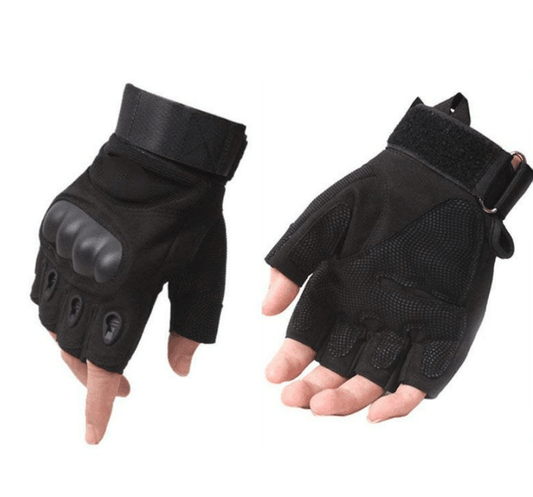 Hard Shell Half Finger Hand Gloves - DMC Wholesale