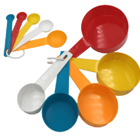 Plastic Measuring Scoop And Spoon Set (10 pcs) - Alt View
