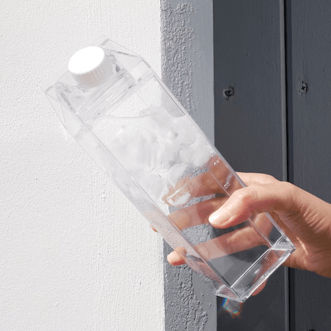 Acrylic Milk Carton Bottle (1L) - Alt View