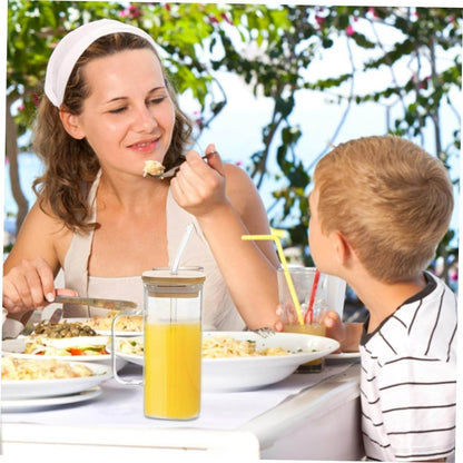 Clear Glassware Mug With Straw - DMC Wholesale