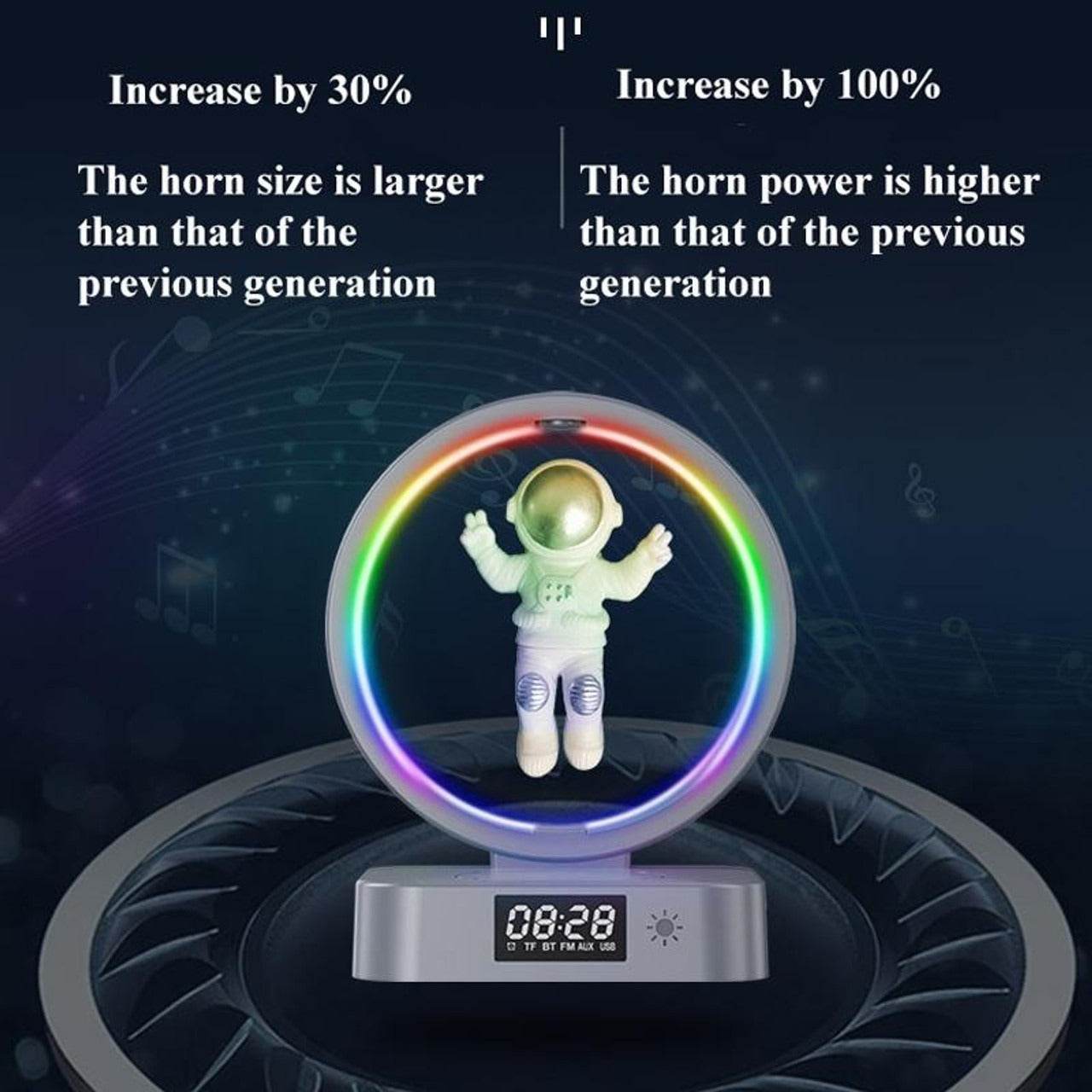 Magnetic Levitation Astronaut TWS Bluetooth Speaker Clock - DMC Wholesale