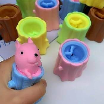Popping up Squirrel Squeeze Toy (Each) - DMC Wholesale