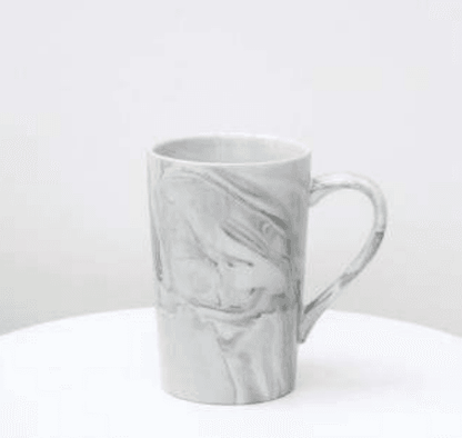 Ceramic Marble Coffee Cup (400ml) - DMC Wholesale