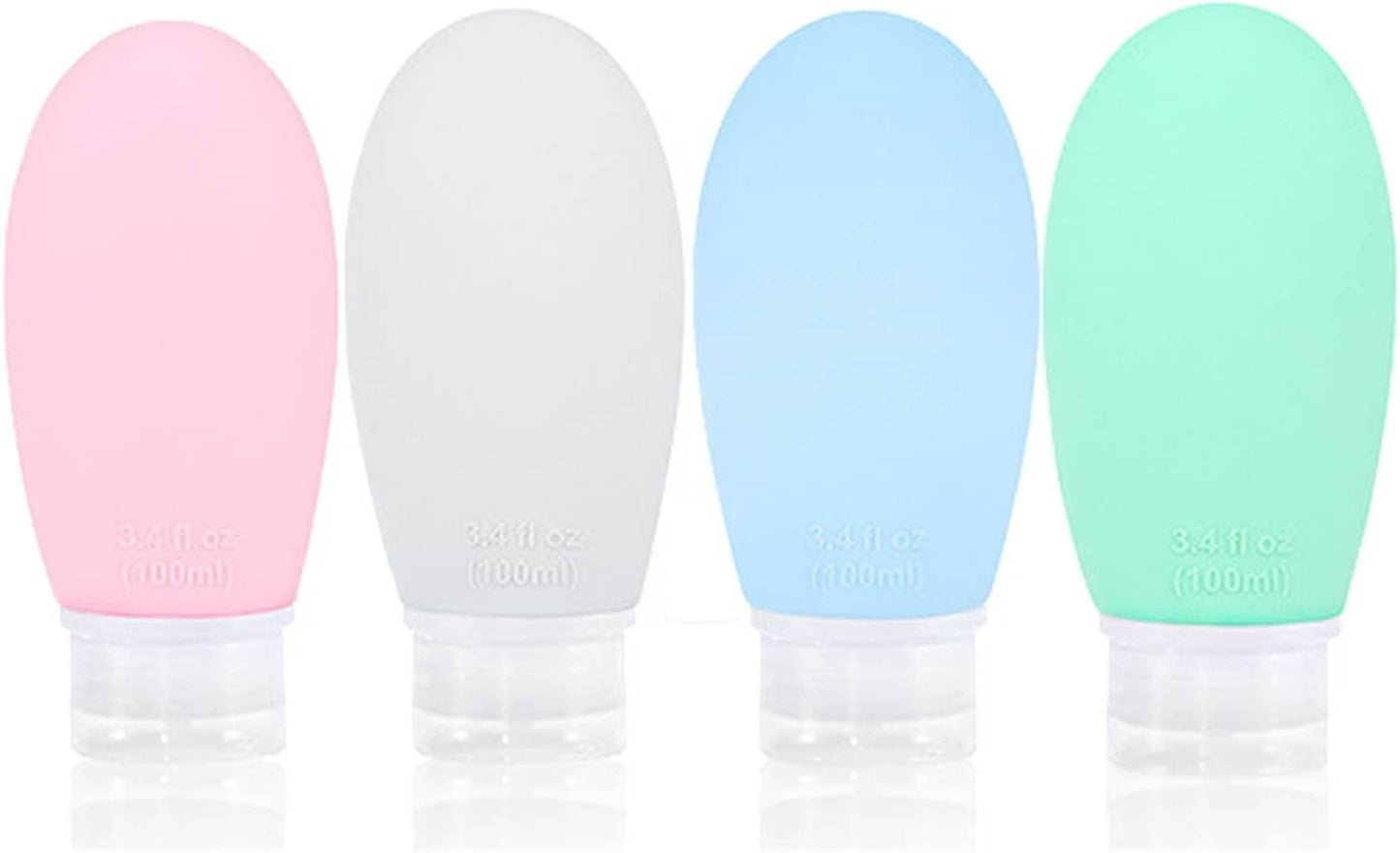 Silicone Travel Bottle Set (4 pcs)(90ml) - DMC Wholesale