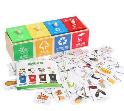 Wooden Garbage Bin Sorting Toy - DMC Wholesale