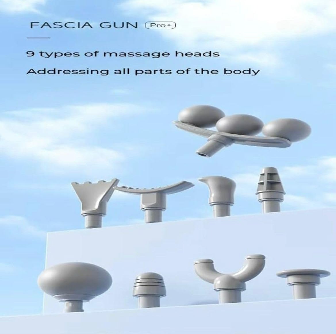Triple‑Head Fascia Massage Gun