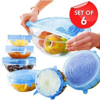 Reusable Stretch Silicone Lids (6 pcs) - DMC Wholesale