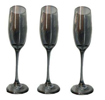 Champagne Glasses (Clear)(6 pcs) - DMC Wholesale