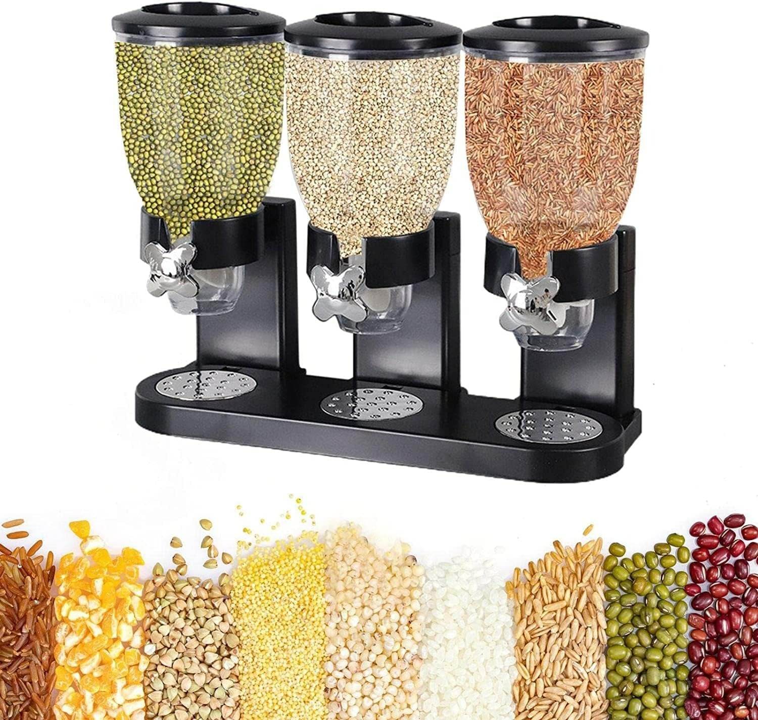 Triple Canister Dry Food Dispenser - DMC Wholesale