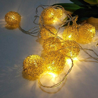 Decorative Snow Ball String Light (10L)(3m)(Yellow) - DMC Wholesale