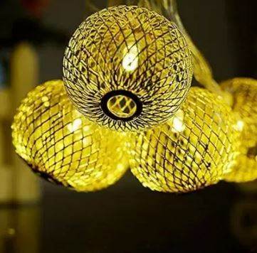 Rice Ball Decorative String Lights (10L)(3m)(Yellow) - DMC Wholesale