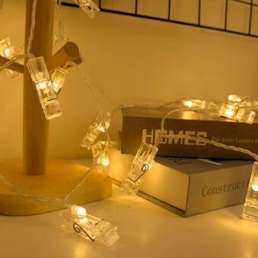 Photo Peg String Light (20L)(3m)(Yellow) - Alt View
