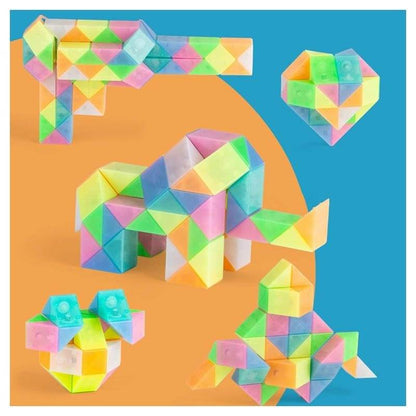 Magic Snake Cube Twist Puzzle (72 pcs) - DMC Wholesale