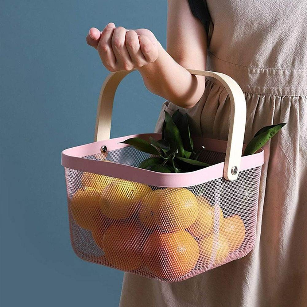 Steel Wire Basket With Handle (Small) - DMC Wholesale