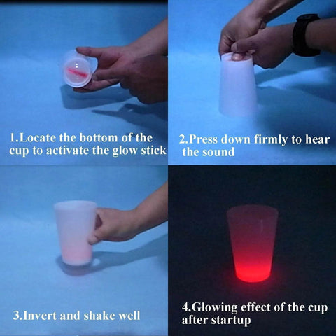 Automatic Flashing Drinking Glasses (350ml)(6 pcs) - Alt View