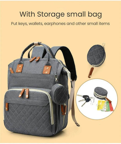 Multifunctional Bassinet Nappy Bag (Grey) - Alt View