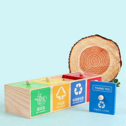 Wooden Garbage Bin Sorting Toy - DMC Wholesale