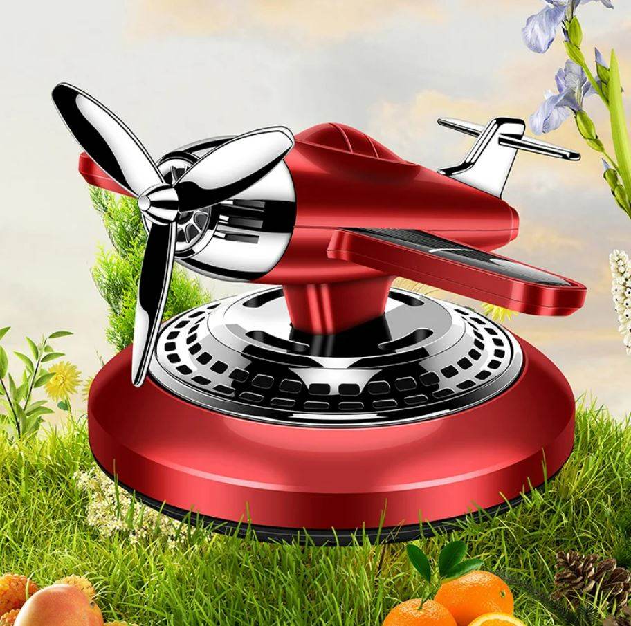 Solar Plane Car Rotating Air Freshener - DMC Wholesale