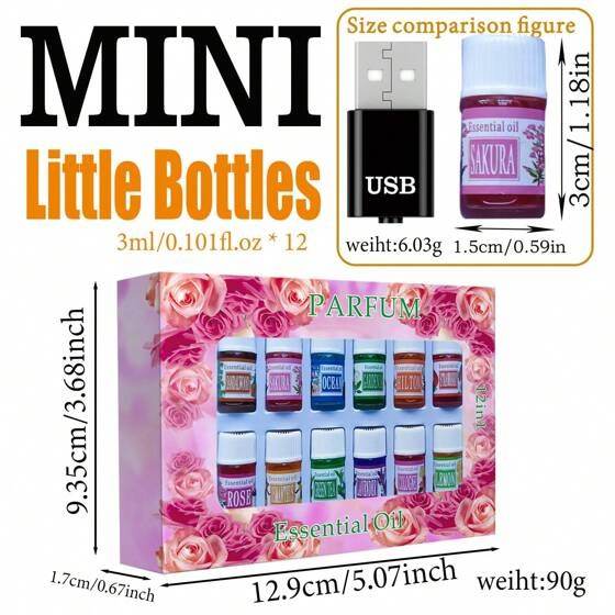 Essential Oil Gift Pack (3ml)(12 pcs) - DMC Wholesale