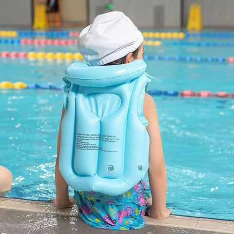 Inflatable Plastic Life Jacket Swim Vest - Alt View