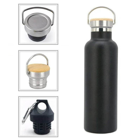 Vacuum Insulated Thermos Bottle With Carry Handle (1L) - DMC Wholesale