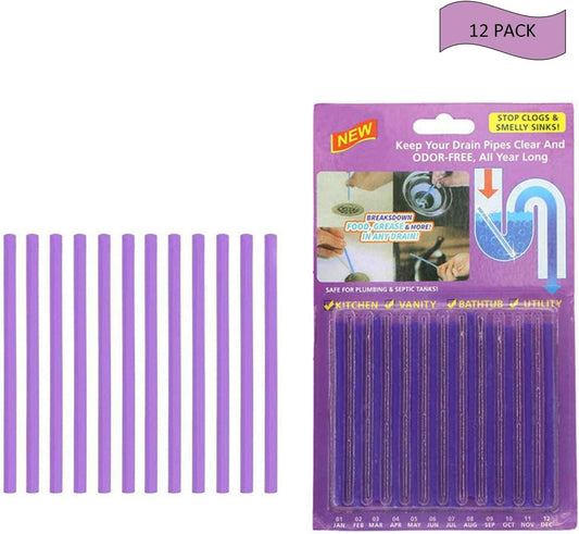 Drain Cleaner Stick Set (12 pcs)