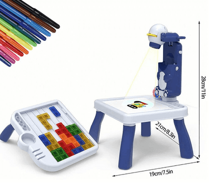 4in1 Writing Painting board with LED Projector Toy Table - DMC Wholesale