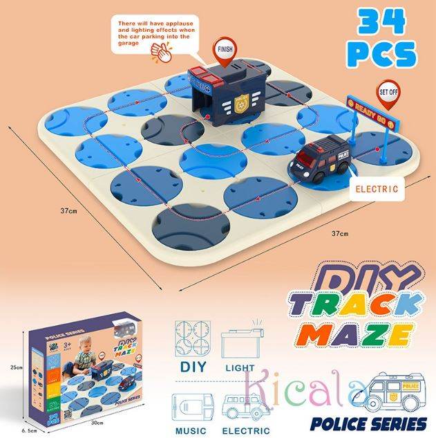 Brain Teaser Puzzles Maze Race Track (Police) - DMC Wholesale