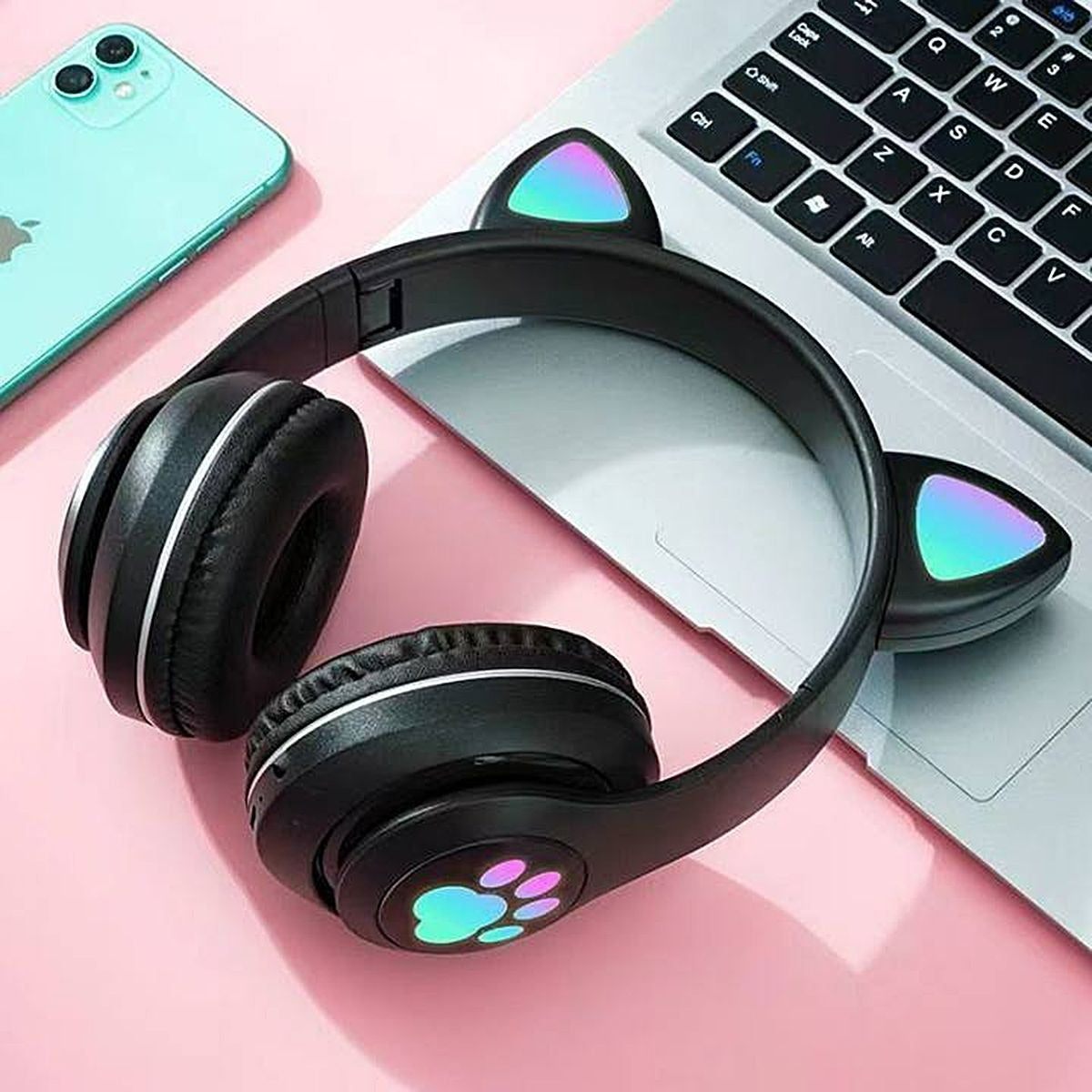 Cat Ear Bluetooth Headphones Headset