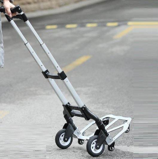 Aluminium Folding Portable Heavy Duty Push Trolley - DMC Wholesale